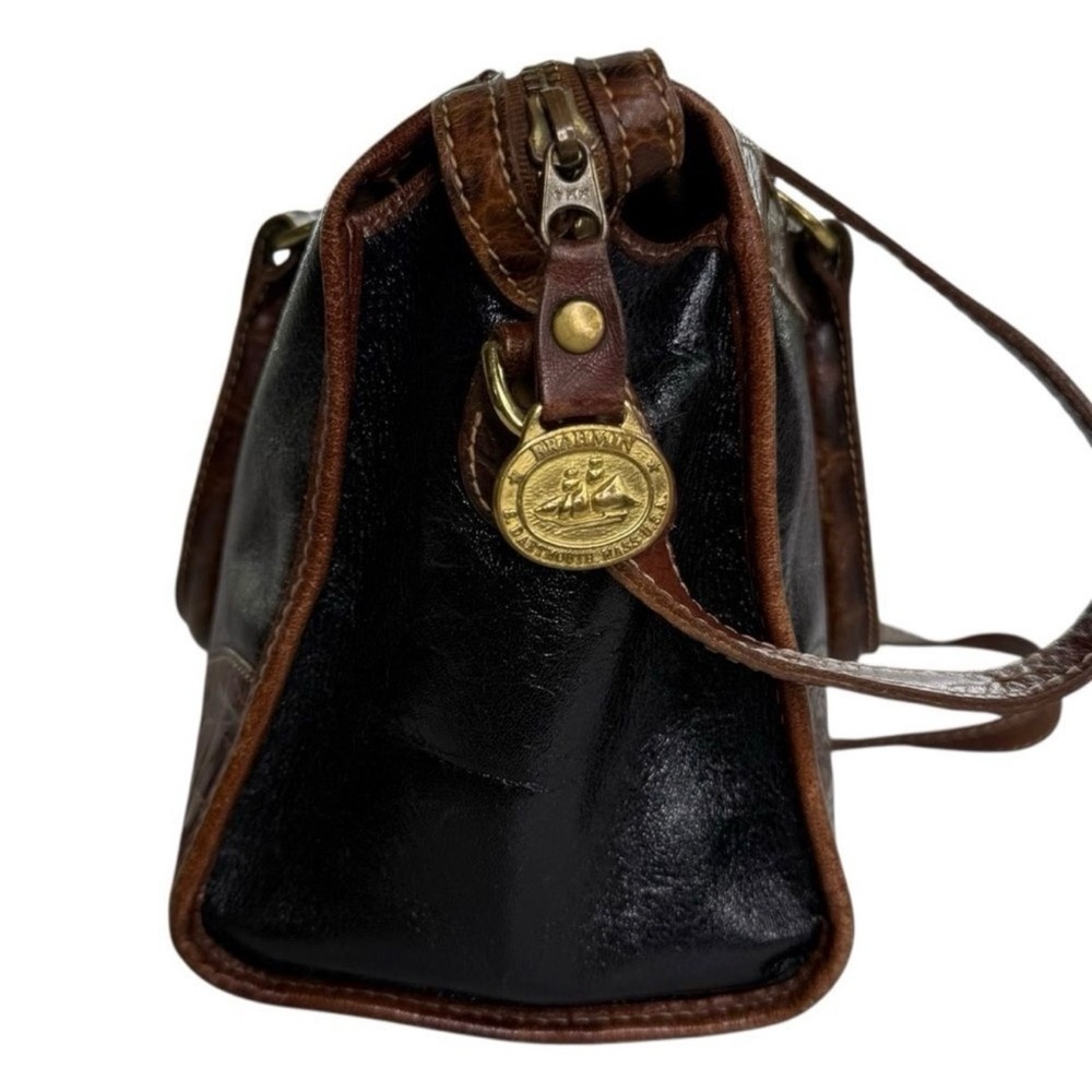 Brahmin Elegant Brown and Black Leather Handbag - Picture 7 of 11